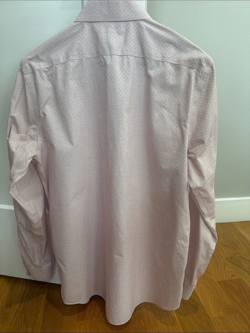 Banana Republic Pink Microprint Slim Fit Dress Shirt